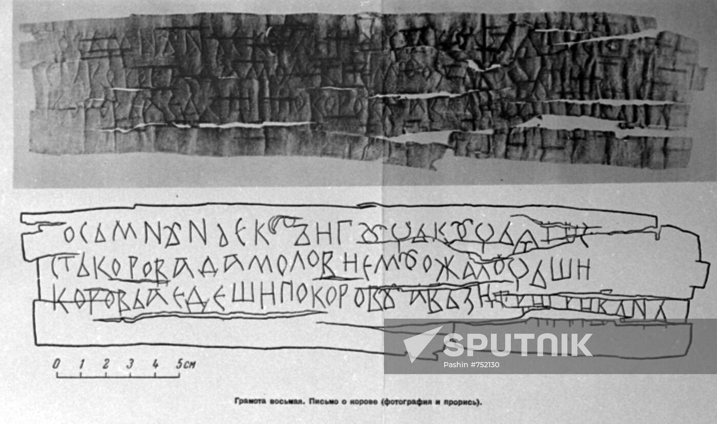 Deciphered birchbark manuscript