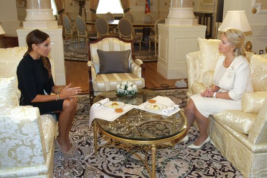 Svetlana Medvedev meets with Mekhriban Aliyev