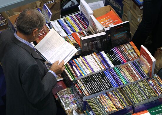 Visitor at Moscow International Book Fair