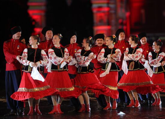 Final rehearsal of opening of Spasskaya Tower Festival