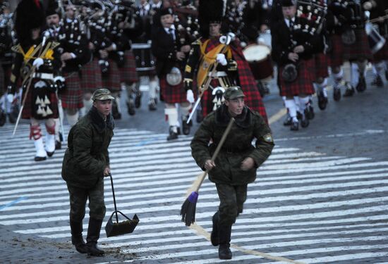 Final rehearsal for opening ceremony of Spasskaya Tower festival