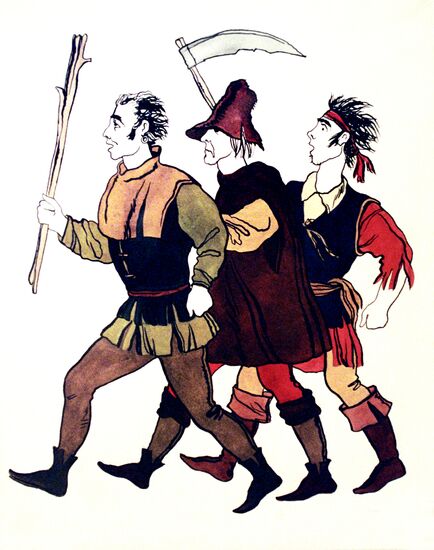 Sketch of costumes for opera by "Falstaff" Giuseppe Verdi