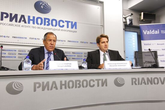 Meeting with Russian Foreign Minister Sergei Lavrov