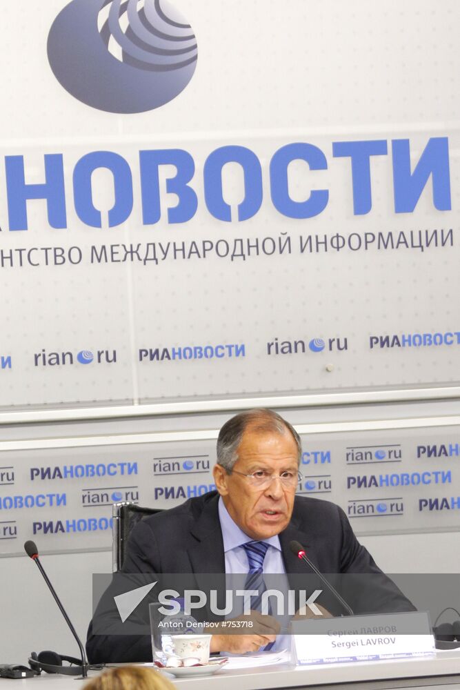 Meeting with Russian Foreign Minister Sergei Lavrov