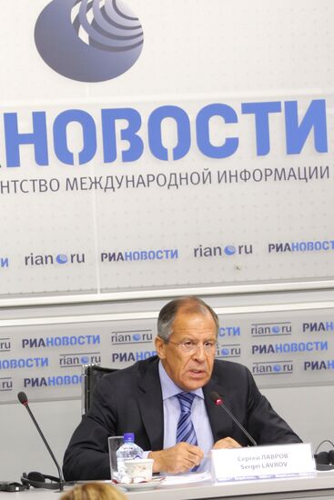 Meeting with Russian Foreign Minister Sergei Lavrov
