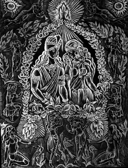 Illustration to Indian poem "Ramayana"