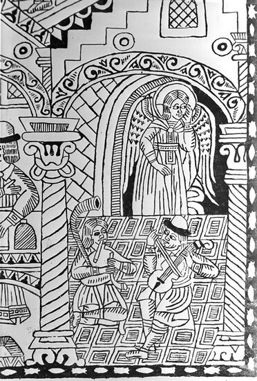 Engraving "A Meal of Righteous and Unrighteous"