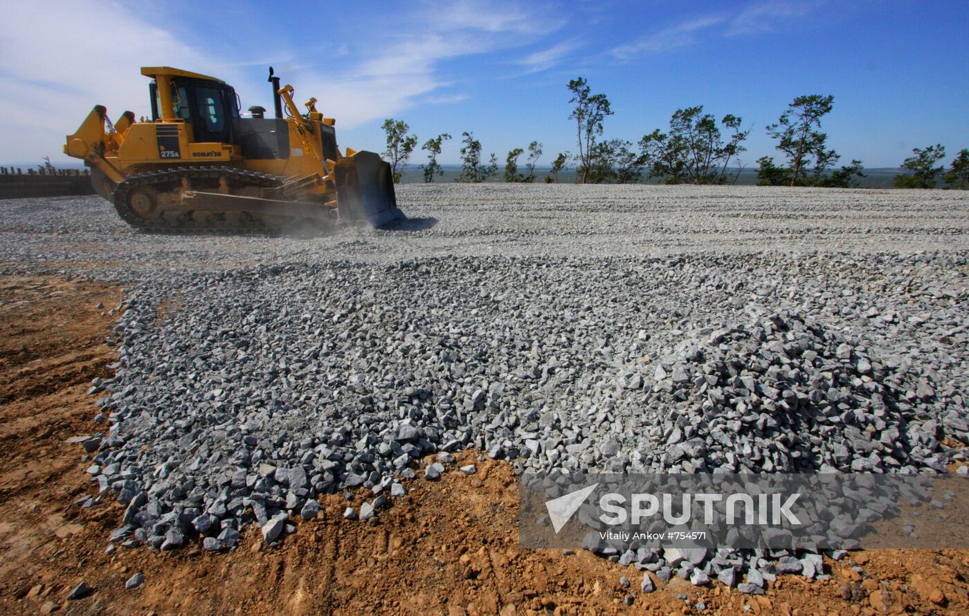 Construction of a new road section in Primorye territory