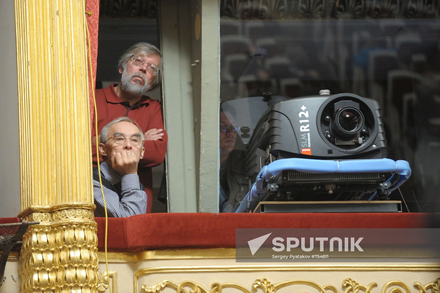 Actors gather in Maly Theater