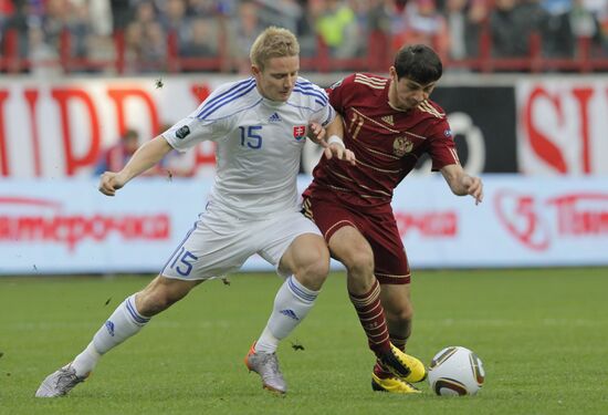 Football. Euro 2012 Qualifiers. Russia vs. Slovakia