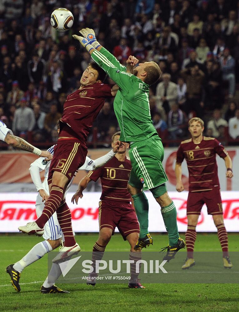 Football. European Cup qualifiers. Russia vs. Slovakia