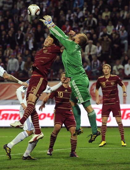 Football. European Cup qualifiers. Russia vs. Slovakia