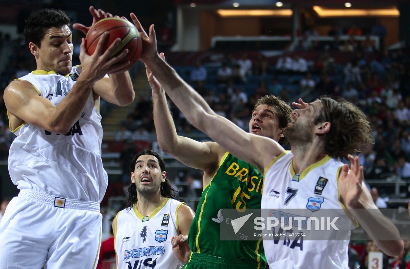 Basketball. World Cup 2010. Men. Argentina vs. Brazil