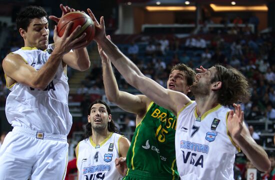 Basketball. World Cup 2010. Men. Argentina vs. Brazil