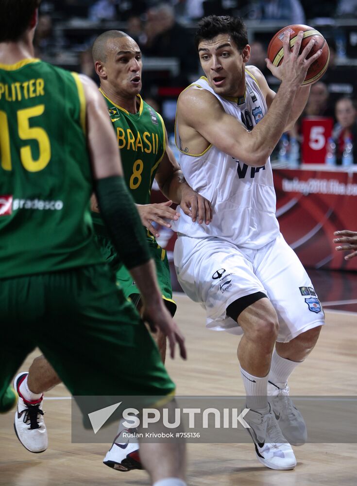 Basketball. World Cup 2010. Men. Argentina vs. Brazil