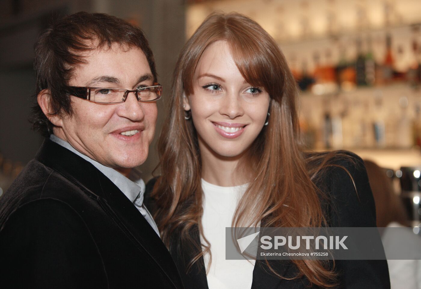 Dmitry Dibrov and his wife, Polina Nagradova