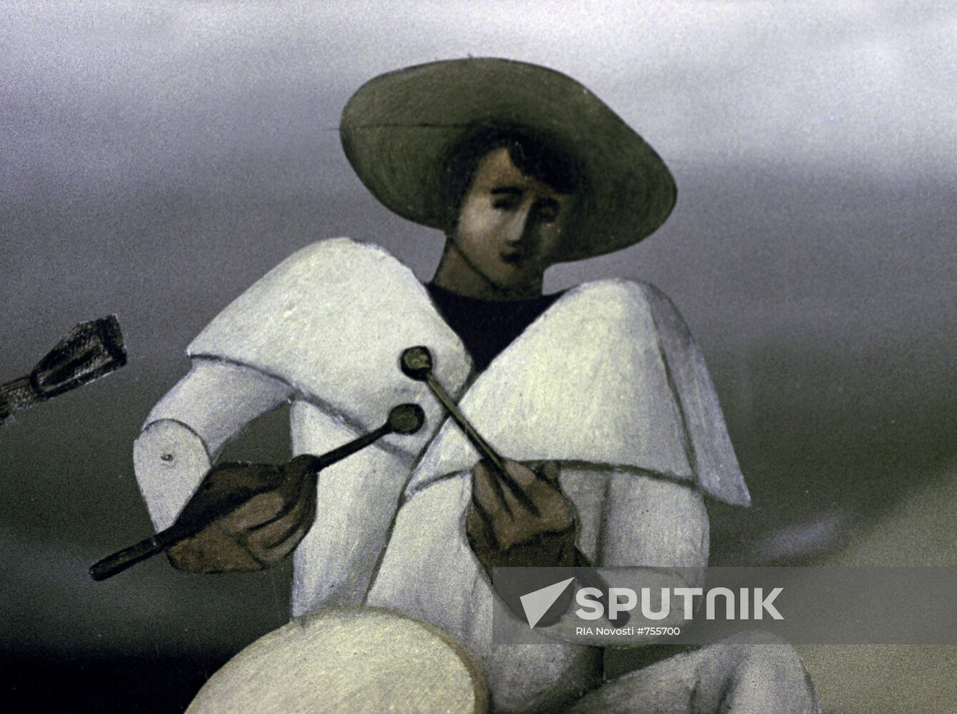 Frame from animation film "Train of memory"