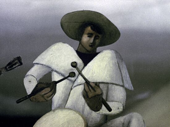 Frame from animation film "Train of memory"