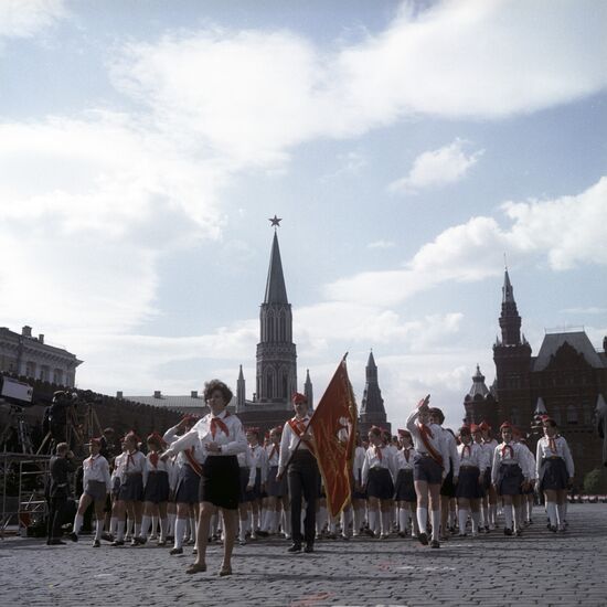 Parade. All-Union Young Pioneer Organization