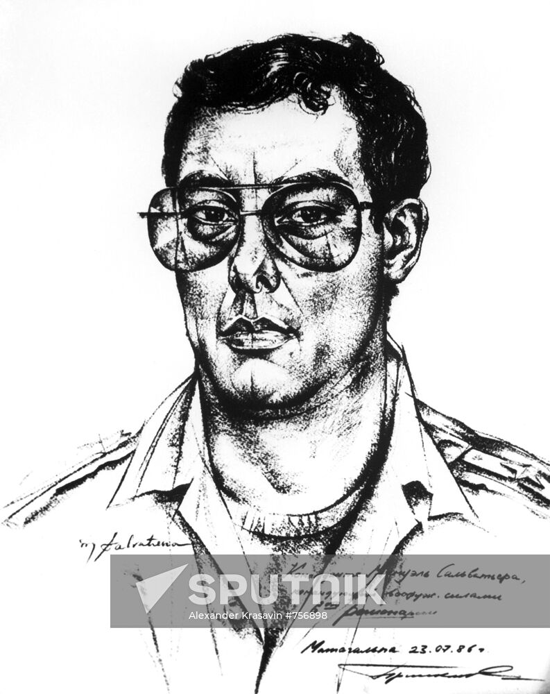 Drawing "Comandante Manuel Salvatierra"