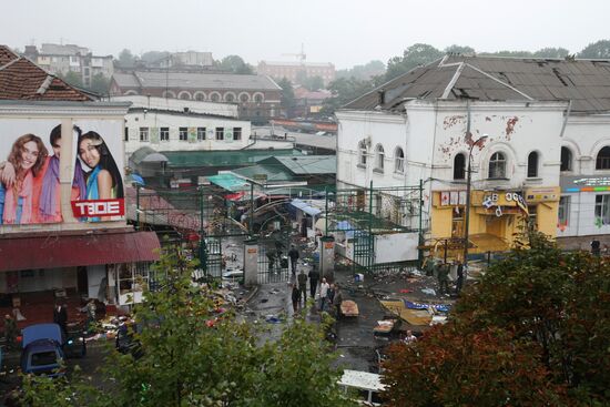 Blast near the central market in Vladikavkaz