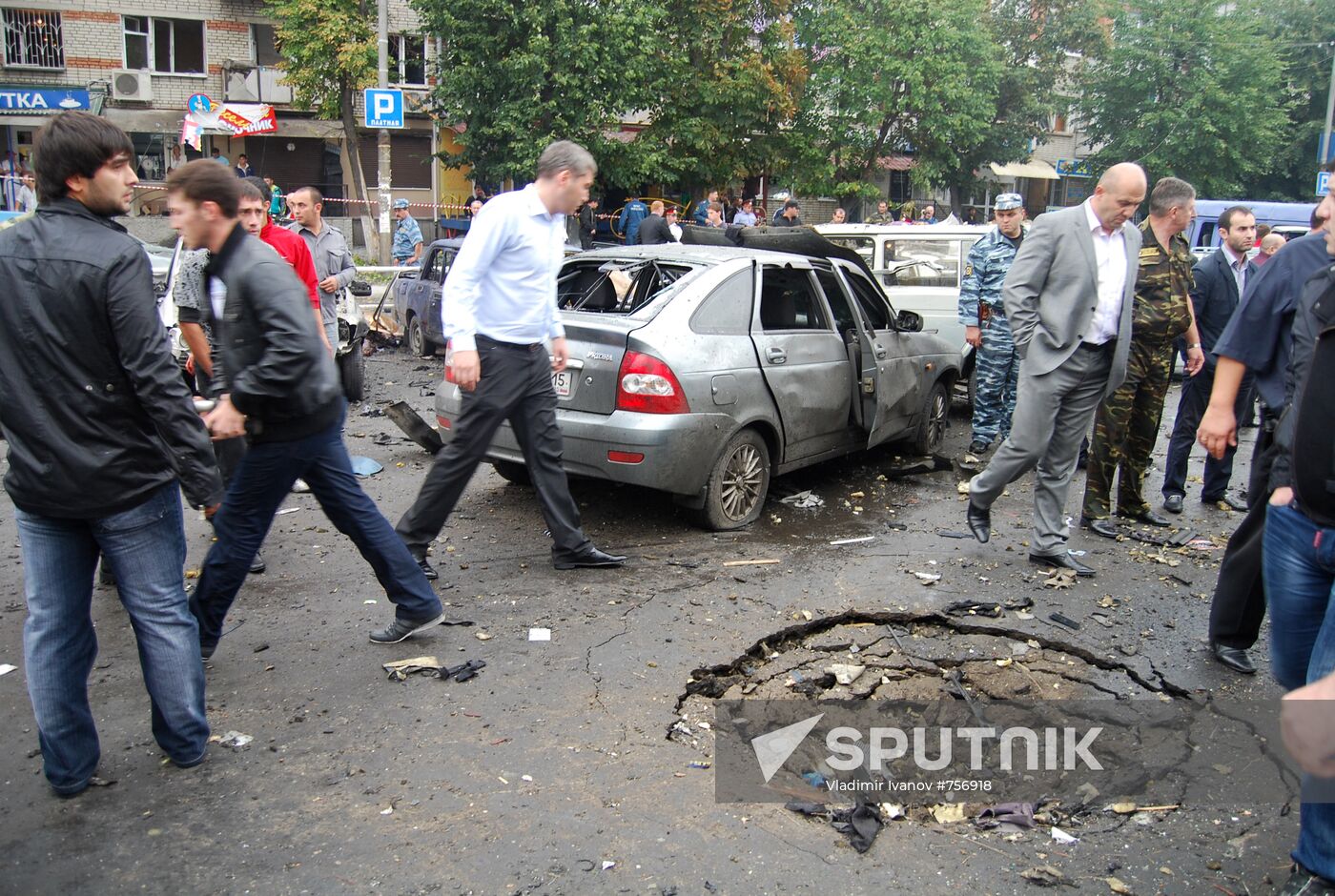 Blast at the central market in Vladikavkaz