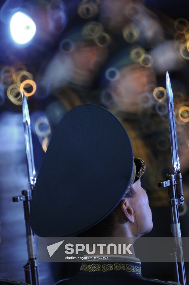 Closing ceremony of Spasskaya Tower festival of military bands