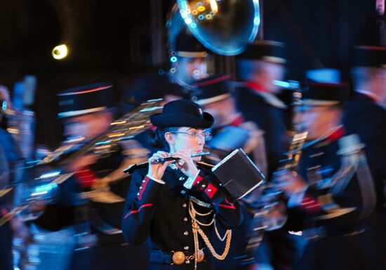 Closing ceremony of Spasskaya Tower festival of military bands