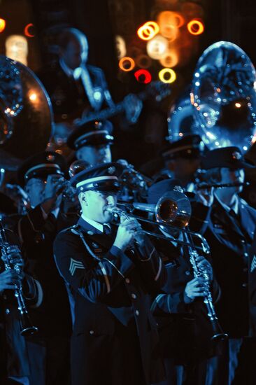 Closing ceremony of Spasskaya Tower festival of military bands