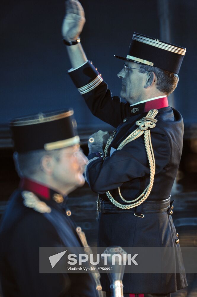 Closing ceremony of Spasskaya Tower festival of military bands