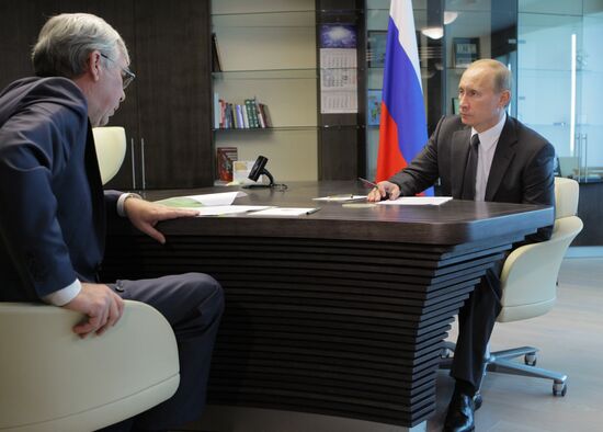 Vladimir Putin meets with Vladimir Belov