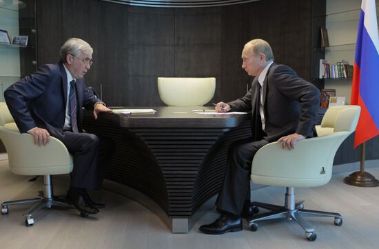 Vladimir Putin meets with Vladimir Belov