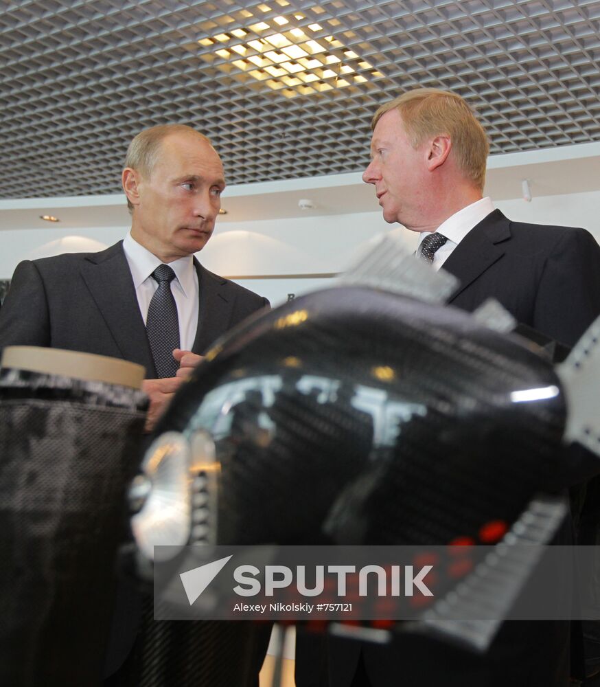 Vladimir Putin visits Rosnano State Corporation office