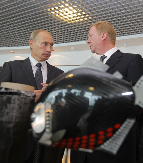 Vladimir Putin visits Rosnano State Corporation office