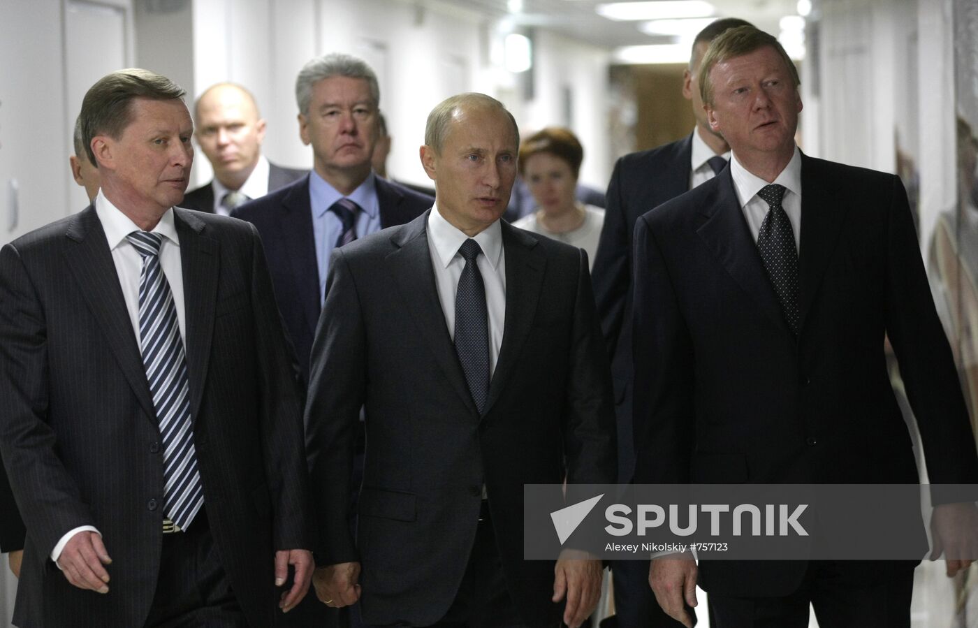 Vladimir Putin visits Rosnano State Corporation office