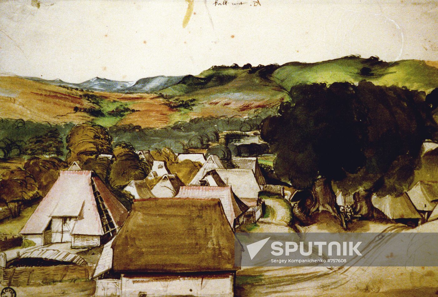 "View of Village of Kalchreuth Near Nuremberg" by A.Durer