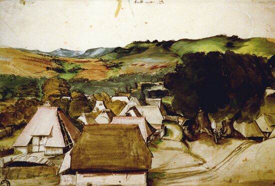 "View of Village of Kalchreuth Near Nuremberg" by A.Durer