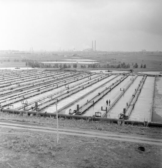 Plant for purification of industrial waste and sewage water