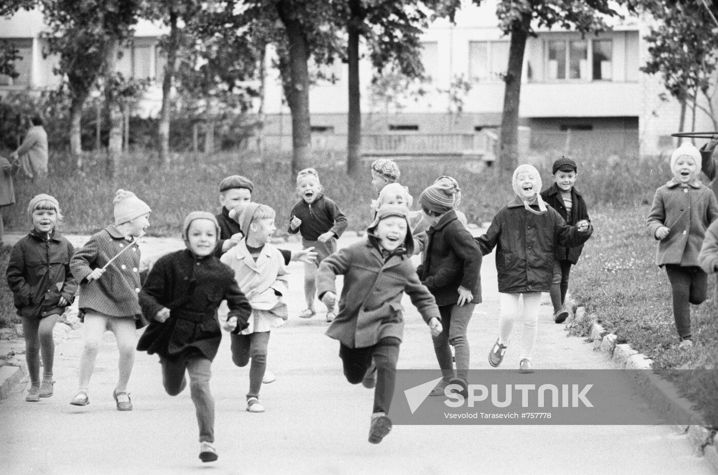Children of kindergarten in town of Elektrėnai