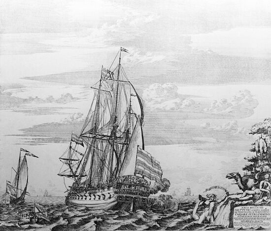 "Frigate" engraving