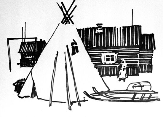 "On the village outskirts"