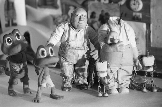 Animated cartoon puppets