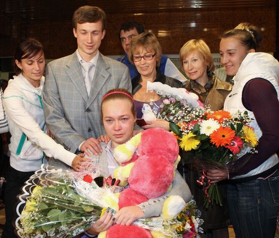 Bobsledder Irina Skvortsova returns to Moscow