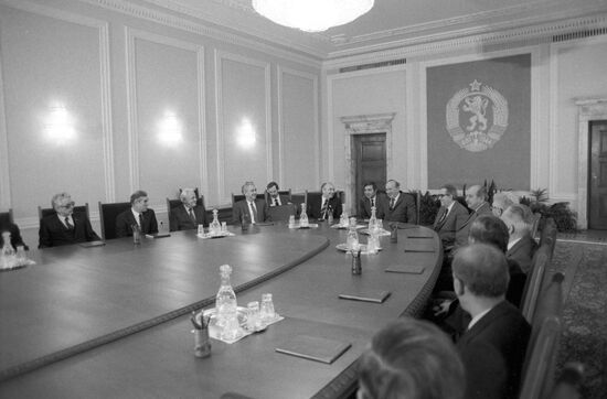 Mikhail Gorbachev and Todor Zhivkov