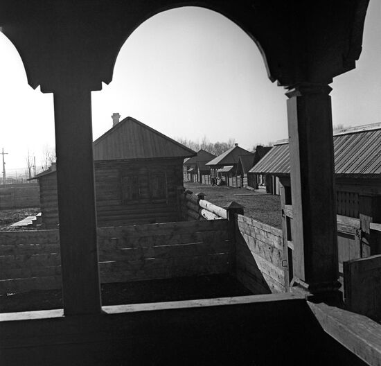 A village street in Shushenskoye