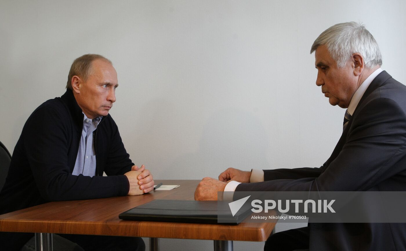 Vladimir Putin meets with Vladimir Vinogradov