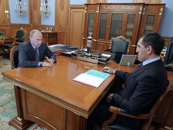 Vladimir Putin meets Yunus-Bek Yevkurov