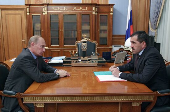 Vladimir Putin meets with Yunus-Bek Yevkurov