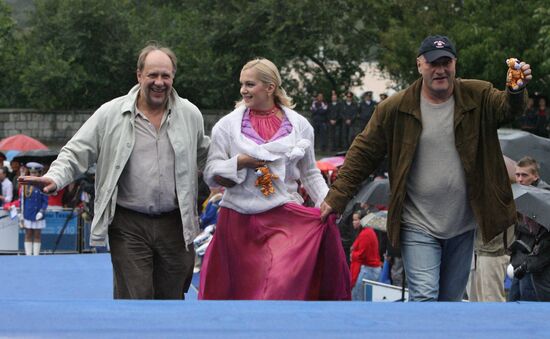 Alexander Feklistov, Maria Poroshina and Alexander Baluyev