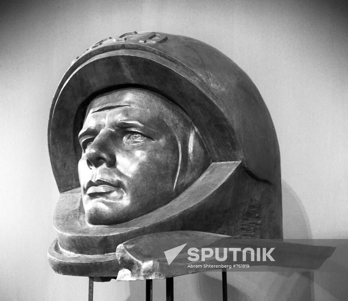A sculptural portrait of Y. Gagarin